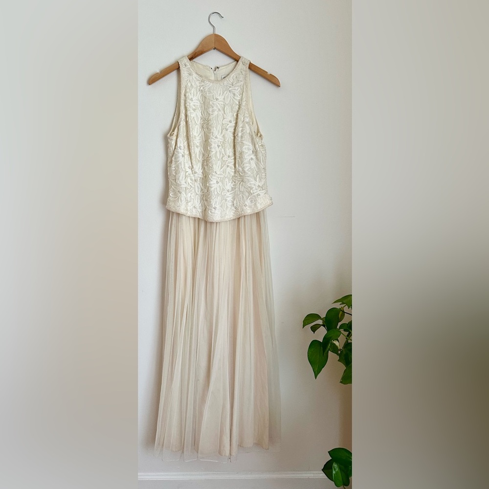 Vintage Elegant Cream Lace Wedding Dress Marie St Claire